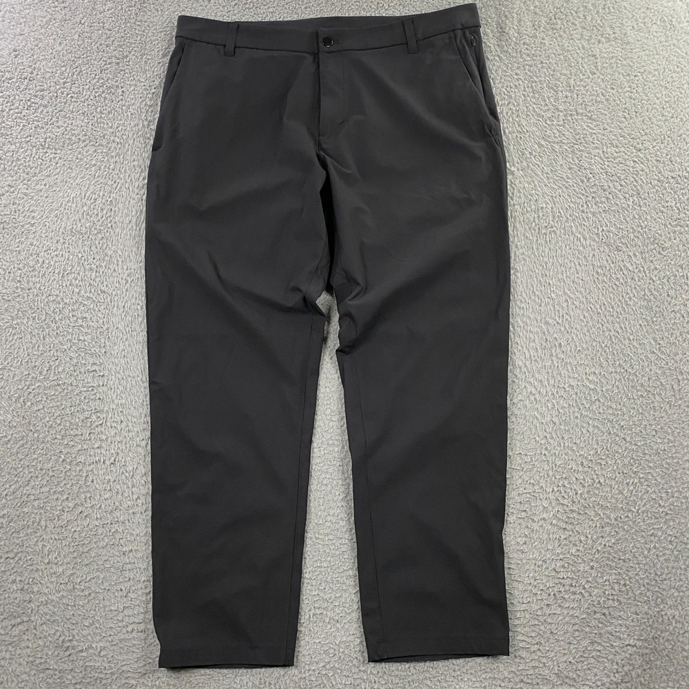 Lululemon Commission Pant Classic Mens 38x32 Warpstreme Black Chino M5AEXS